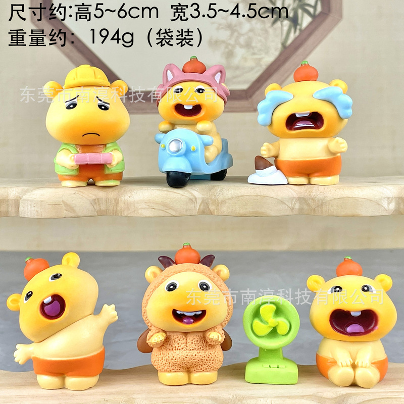 秋千卡皮巴拉盲盒手办小憨豆可爱水豚卡通摆件扭蛋机公仔批发代发|undefined