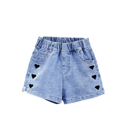 Girls denim shorts summer thin medium and large children's outer wear hot pants wholesale little girls pants