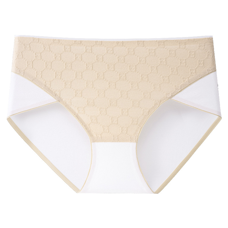 Algodón de las mujeres Mediados de cintura antibacteriano entrepierna triángulo pantalones cortos cabeza de algodón transpirable niñas más tamaño ropa interior sin costuras