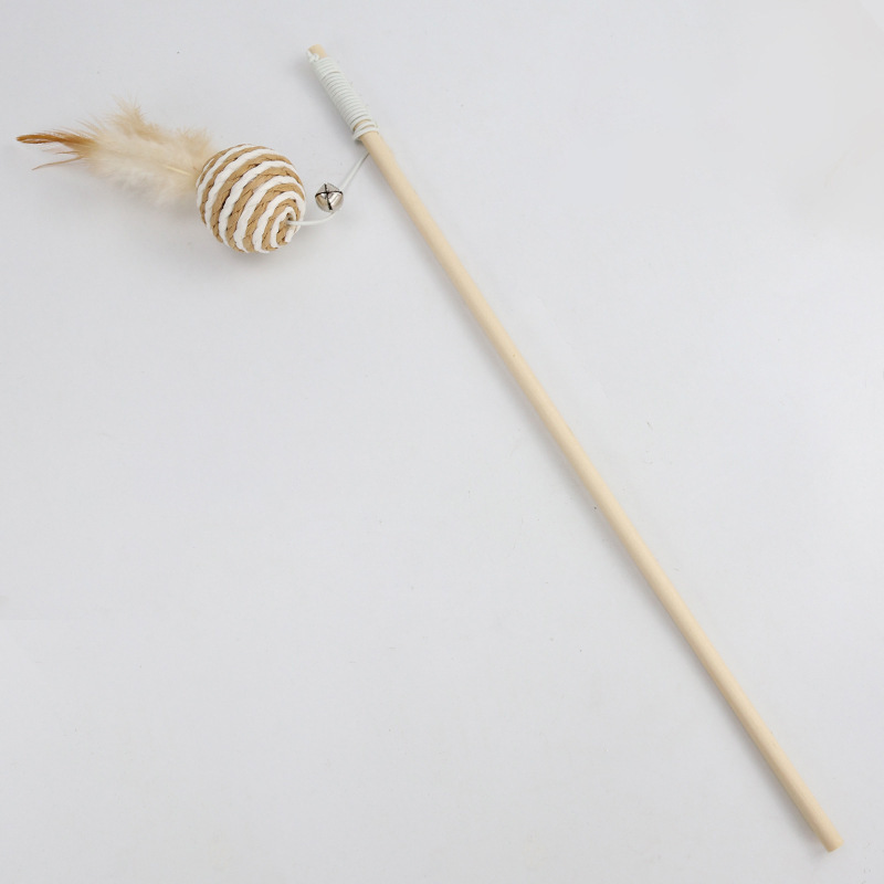 メーカーの現物の新型ネズミは猫の棒を笑わせて猫のおもちゃのペット用品の羽の鈴の木の棒を長くして猫の棒を笑わせます。|undefined