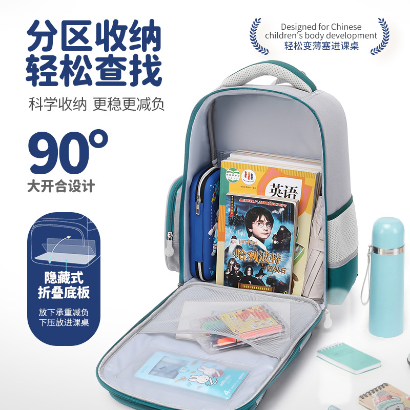 2025 nueva mochila escolar para estudiantes de primaria, mochila para niños de grado 1-3-6, protección de la columna, mochila anti-salpicaduras, resistente al desgaste para hombres y mujeres