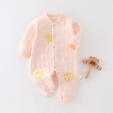 安阳婴童装婴儿衣服a类纯棉保暖打底爬服 宝宝睡衣夹棉哈衣秋冬季