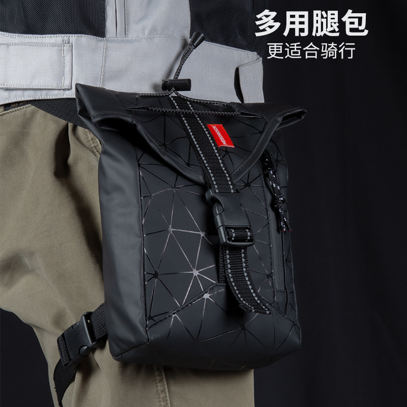 Bolso de pierna de ciclismo al aire libre ins deportes todo-fósforo película de cuero bolso de mensajero de un solo hombro motocicleta impermeable bolso de pesca reflectante