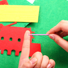 National Day Handmade Felt Little Red Army Bag DIY Craft Kit Kindergarten Patriotic Backpack Crossbody Bag