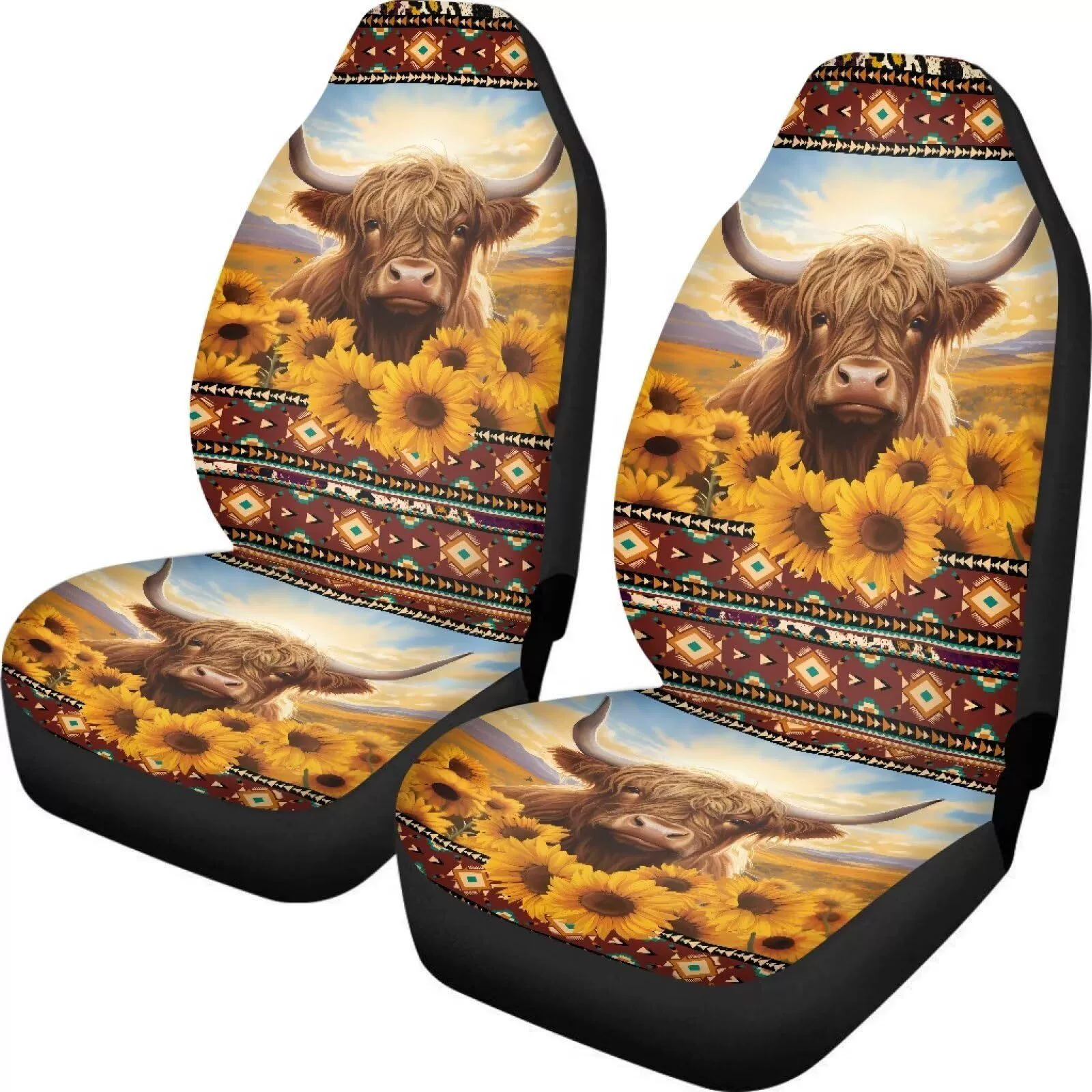 Amazon Трансграничная внешняя торговля Оптовая подсолнечник узор автомобиля