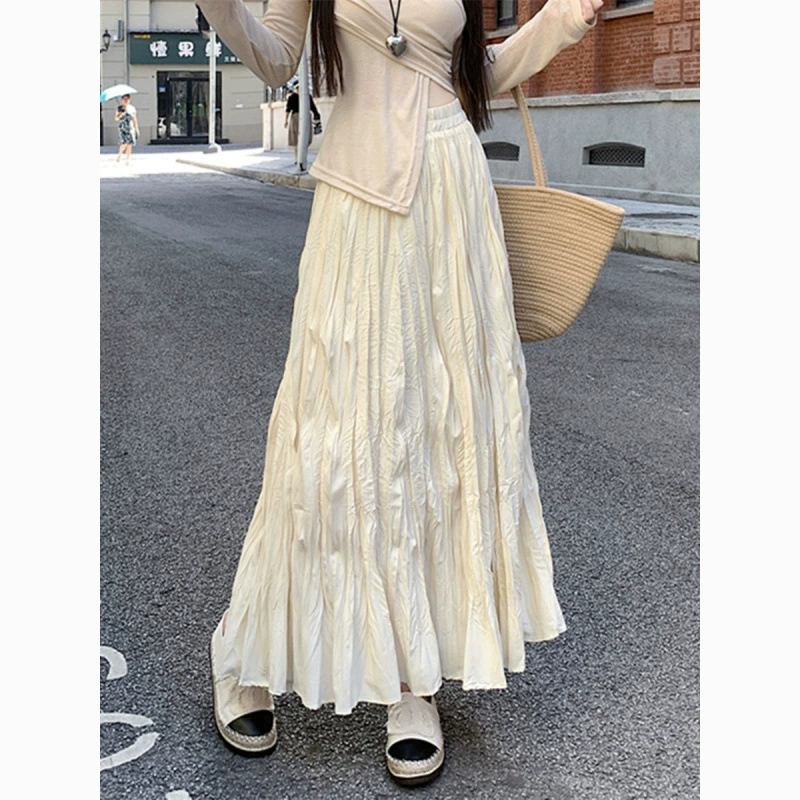 2878 человек в коллекции дизайна морщинистая юбка бюст женская летняя новая юбка Мори плиссированная юбка тонкая и повседневная