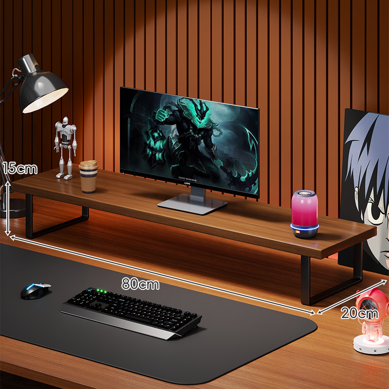 Soporte Elevador para Monitor de Computadora de Madera Organizador para Escritorio