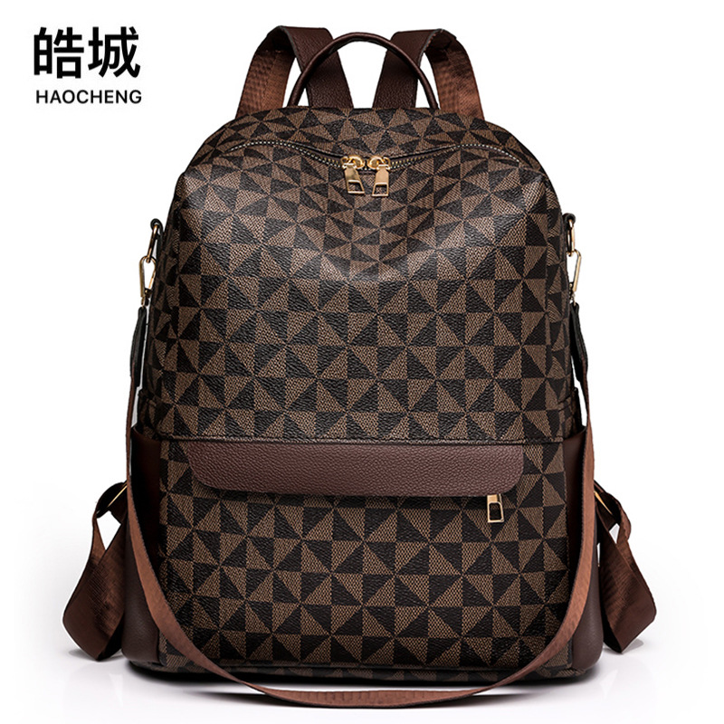 Mochila, bolso femenino, estilo explosivo transfronterizo, mochila antirrobo para mujer, bolso de viaje de moda de gran capacidad retro casual