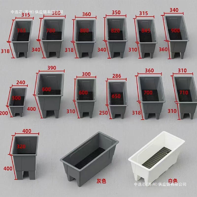 天桥花箱花槽马路高架桥PP花盆种植箱长方形道路隔离护栏绿化市政