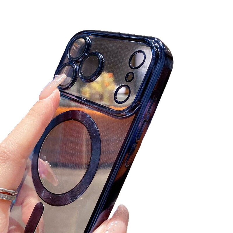 适用iPhone17PROMAX手机壳透明电镀磁吸苹果16全包镜头防摔保护套|undefined