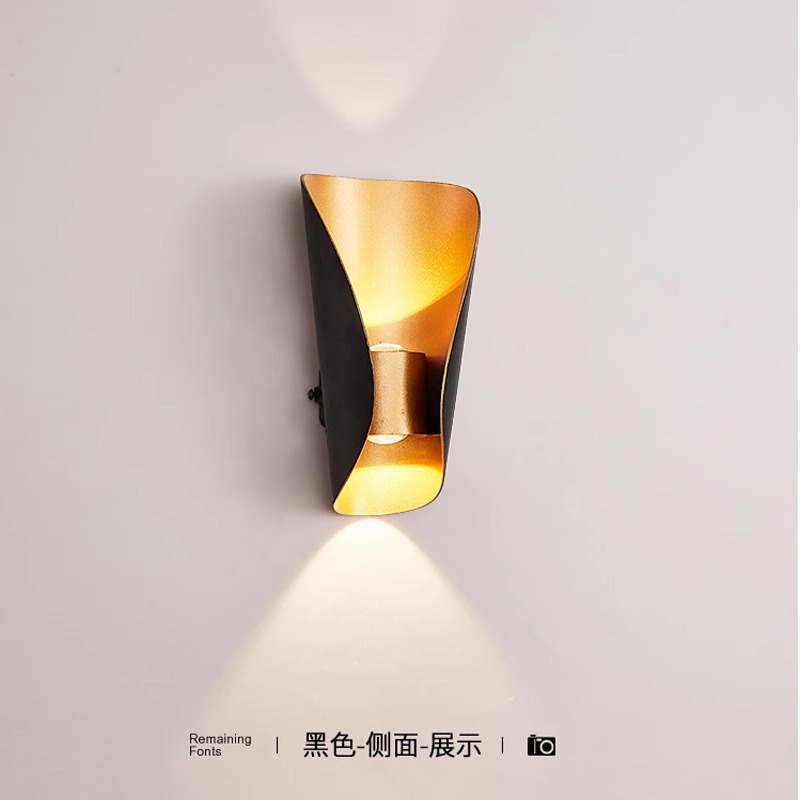Lámpara de pared led de lujo ligero, pasillo, escalera, balcón, cabecera de cama, pared de fondo, tienda, decoración de pared exterior, pared luminosa superior e inferior