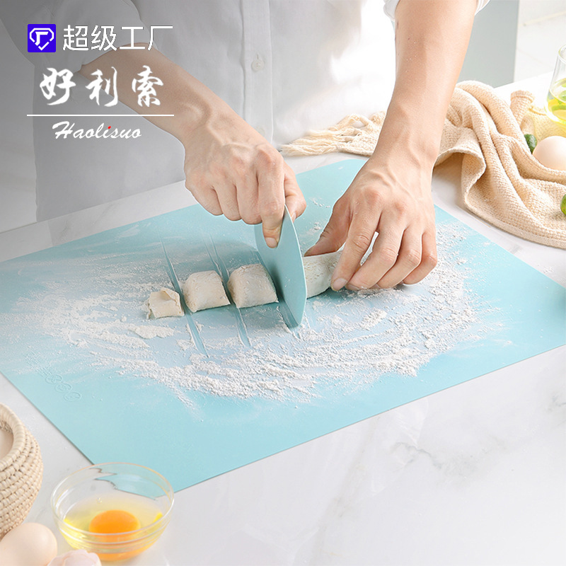 Goodly Handled Thickened Silicone Rolling Pin for Baking, Large Size, High Temperature Resistant Plastic Cutting Board Home Baking Tool
