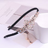 Headband with bow, metal hairpins, accessory, non-slip hairgrip, Korean style, wholesale