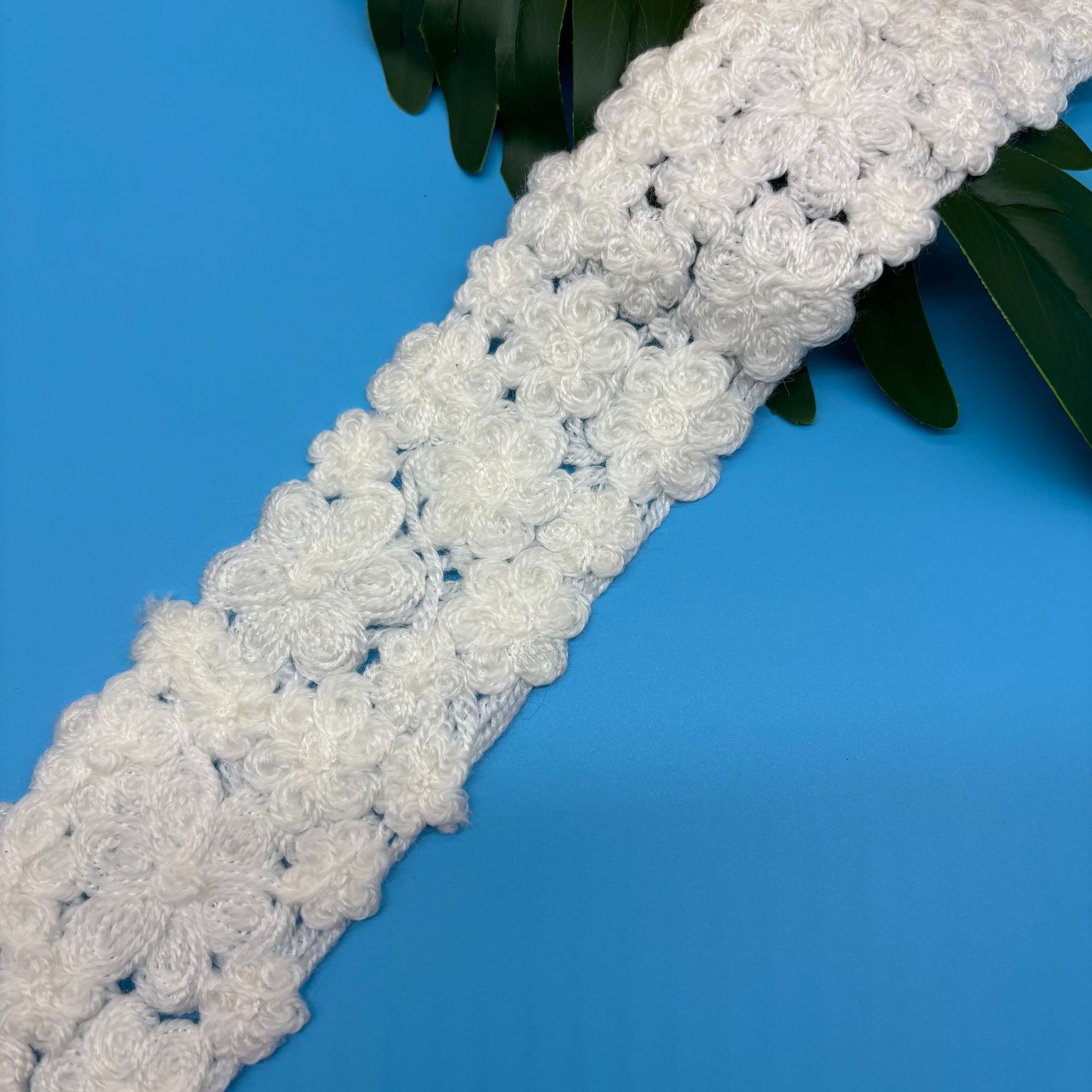 电脑三合一绣花毛线盘花梅花装饰毛衣胸花领口袖口外贸服装辅料