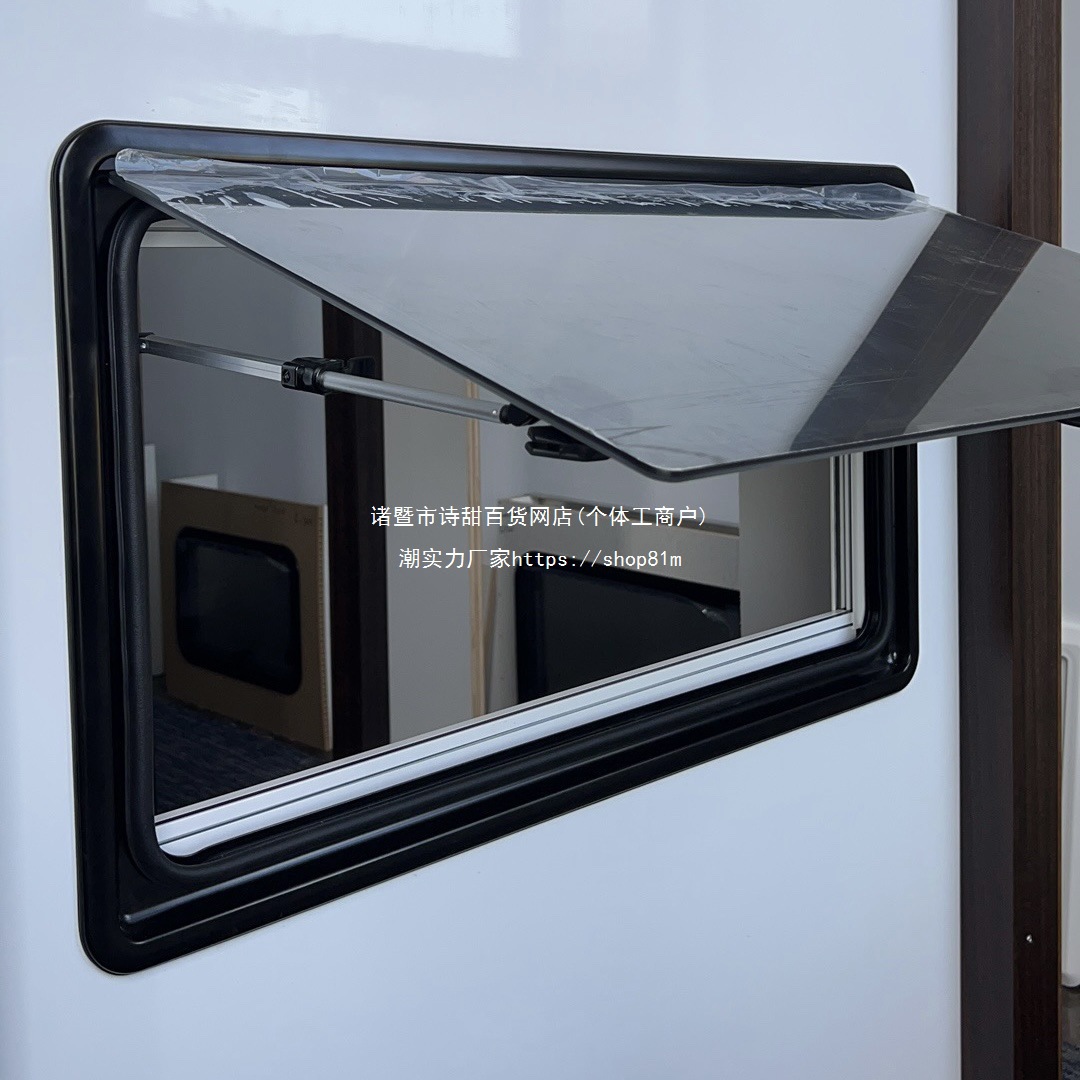 新款房车窗户 自行拖挂旅居房车配件 双层外推窗 圆角直角平面窗