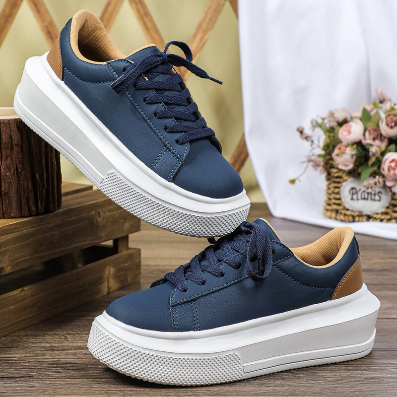 Women's Thick-soled Height-increasing All-match White Shoes Fashionable Simple Casual Walking Shoes Couple's Korean Style Trendy Shoes Four Seasons School Shoes