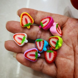16*19mm�ٴ�ӡˮ����ݮ�� DIY�ֹ�����ɢ�鴮�P�֙C��Ʒ���