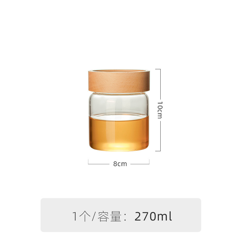 直径8cm高ホウ素シリコンねじガラス密封缶貯蔵タンクガラス缶雑穀キッチン収納コーヒー豆缶|undefined