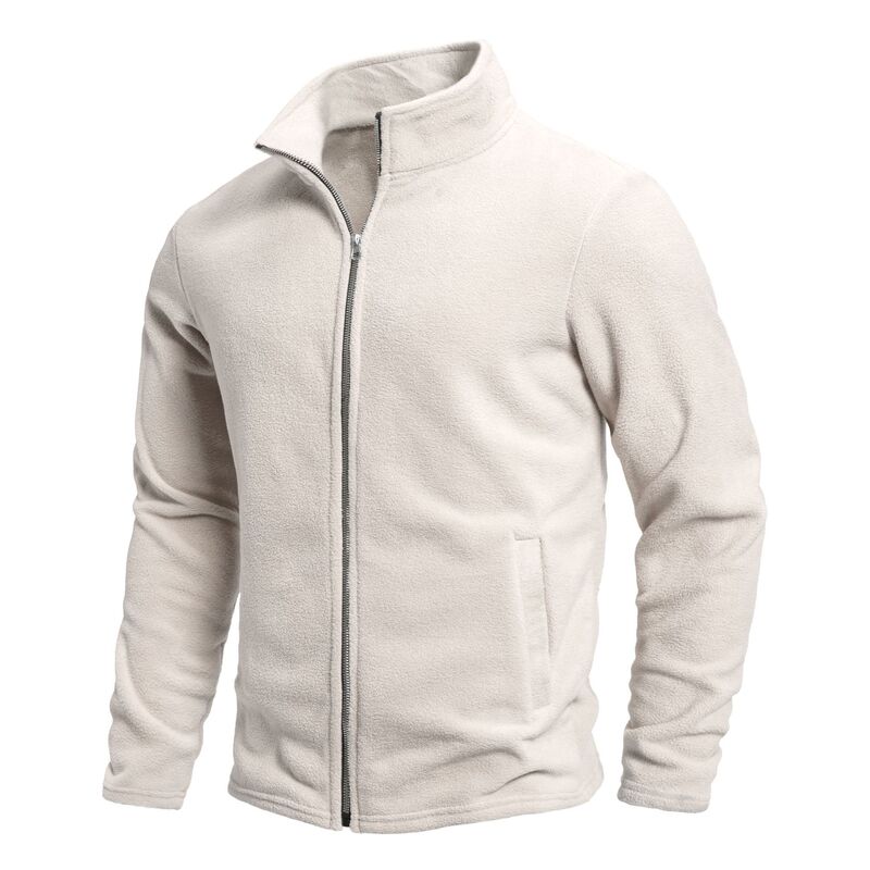 Foreign Trade Men's New Style Vertical Collar Zipper Long Sleeve Sweatshirt Cross-border Trend All-match Men's Fleece Jacket