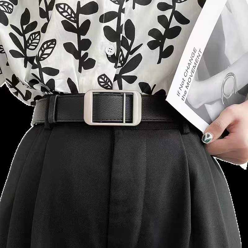 Neue koreanische Version des perforierten Gürtels, vielseitig einsetzbar für Männer und Frauen, modische Bunddekoration, einfach passend zu Anzughosen und Jeansgurt_voghion.com