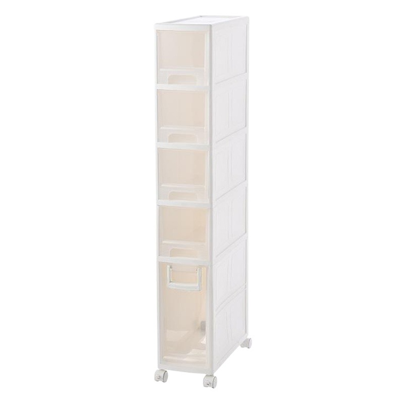 16cm brecha gabinete de almacenamiento de tipo cajón brecha gabinete de plástico cuarto de baño Baño ultra estrecho cocina de almacenamiento de rack de plástico