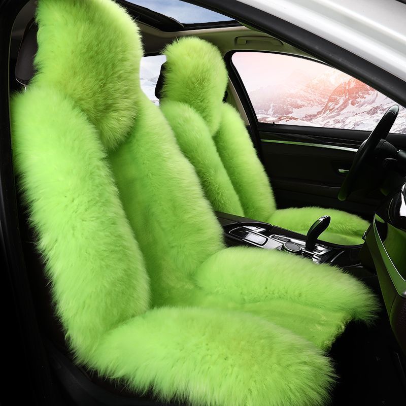 新しい冬のウールの車のクッションの毛皮の一体のぬいぐるみの車のクッションのぬいぐるみのシートカバーの冬の保温の女性|undefined