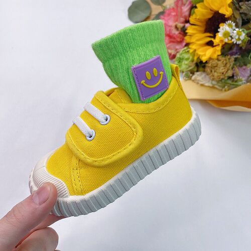 Children's canvas shoes 2024 spring and autumn new style boys and girls canvas shoes small white shoes indoor shoes middle and small children's shoes trend cross-border