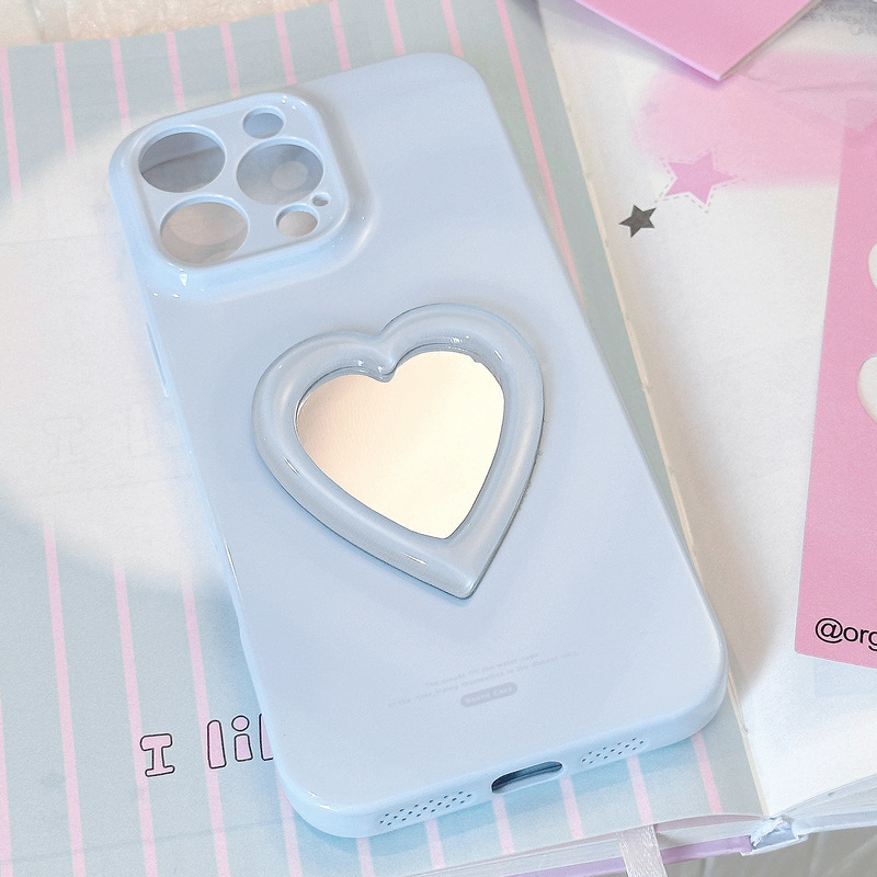 愛の鏡面立体デザイン iPhone16/15 Pro Max/13/17対応 ソフトフィルムケース 全面保護 個性的|undefined