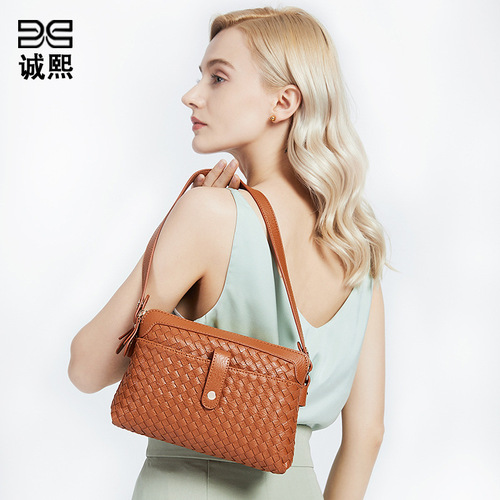 GZ Women's Bags 2024 Factory New Single Shoulder Multi-functional Handbag Woven Crossbody Bag Drop Ship One Piece