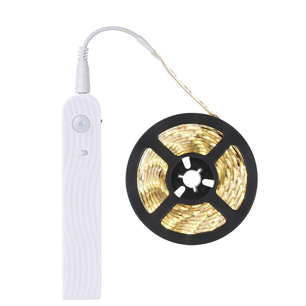Bandă de inducție inteligentă cu LED 12V pentru corpul uman, fără cablare, lumină de noapte dormitor, decor dulap, moale autoadeziv_voghion.com
