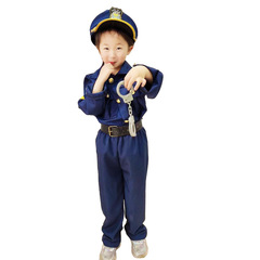 Halloween Child Police Costume Role-Playing Kids Game Outfit Halloween Costume Masquerade Ball Party Attire