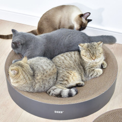 Deku round corrugated cat scratching board, simple disc bowl-shaped cat scratching board, round cake bowl-shaped cat nest with mint