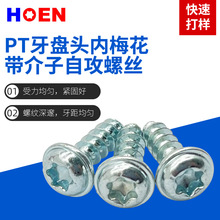 PT牙盘头内梅花螺丝  1452 1451  PT牙专攻塑料件自攻螺钉