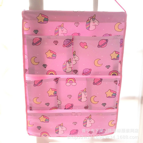 Girly Heart Melody Beautiful Girl Multi-Gate Storage Hanging Bag Student Dormitory Wall Organizing Hanging Bag Stationery Storage
