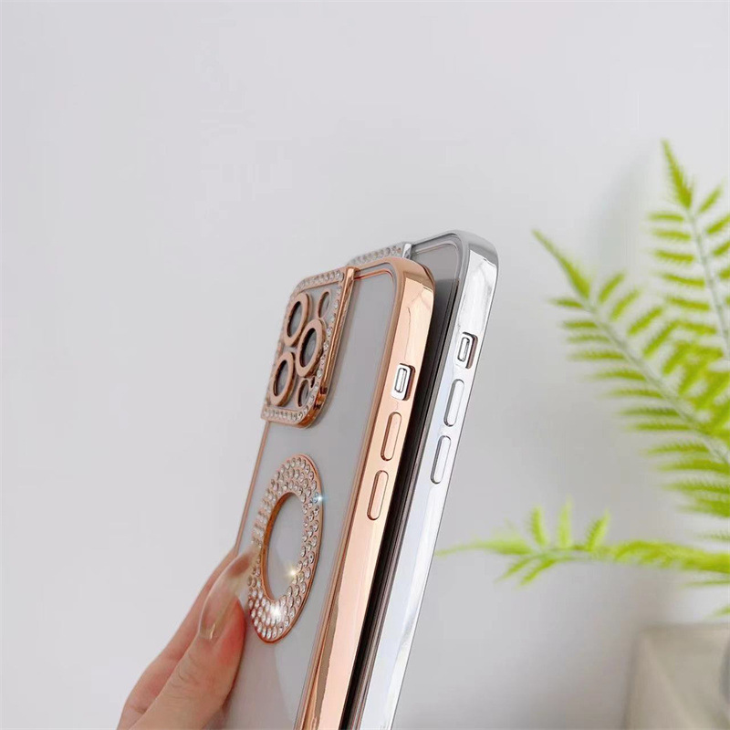Simple Style Round Tpu Rhinestone   Phone Cases display picture 5