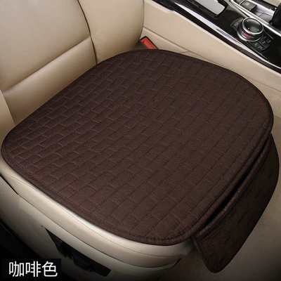 Seat cushion, seat cover, Cushion, Universal Linen Seat Cushion - brown-leaflet-brick-linen