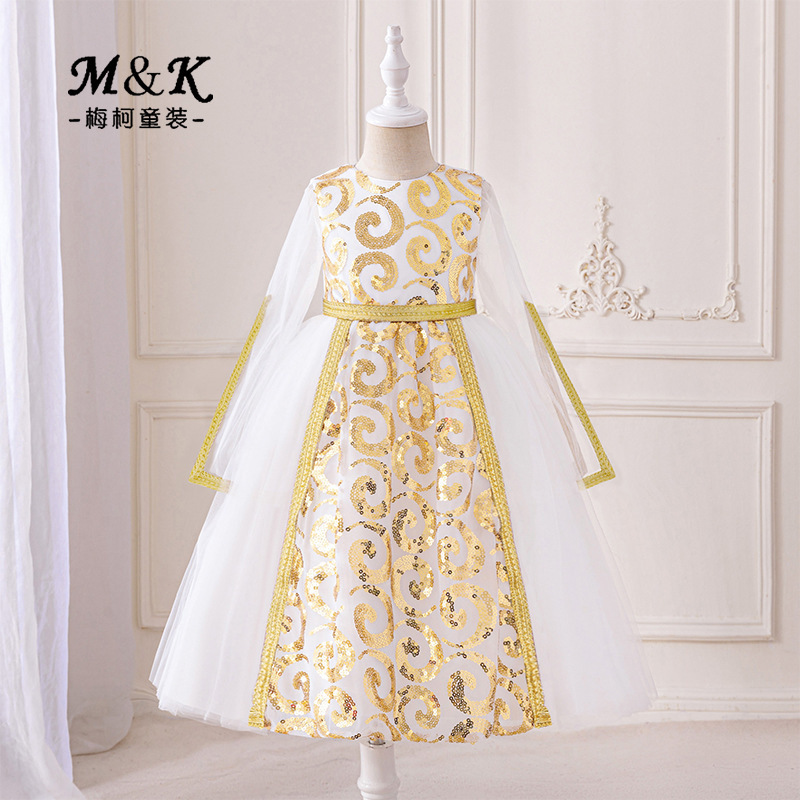 Nuevas vestidas de niñas transfronterizas, vestidos de princesa, vestidos de boda, vestidos de flores, vestidos de perlas