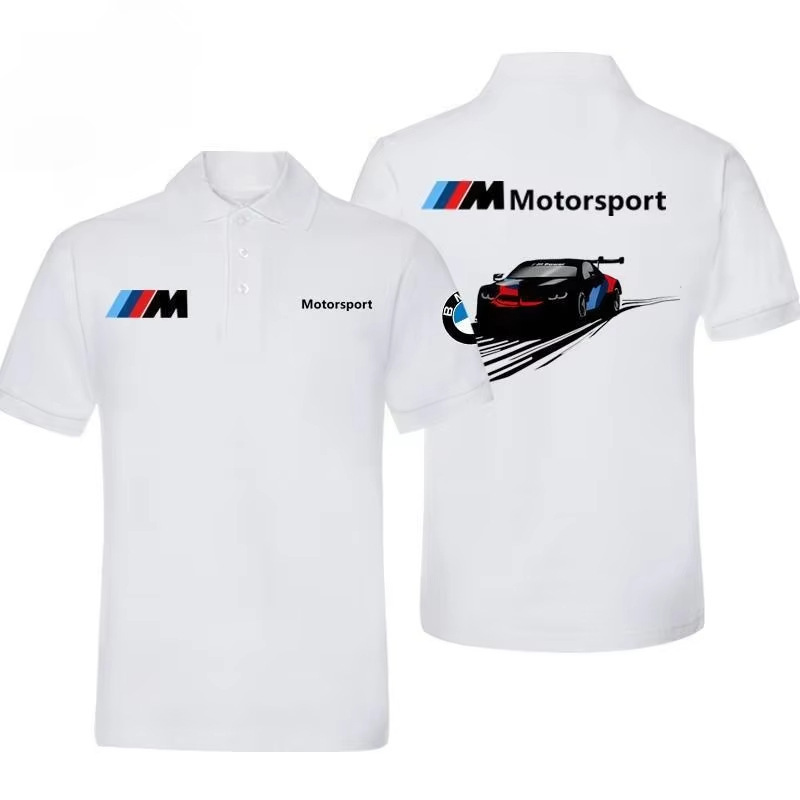 Bmw m Power Division Men's and Women's Polo Shirts Performance Car Enthusiast T-Shirts Racing Motorcycles