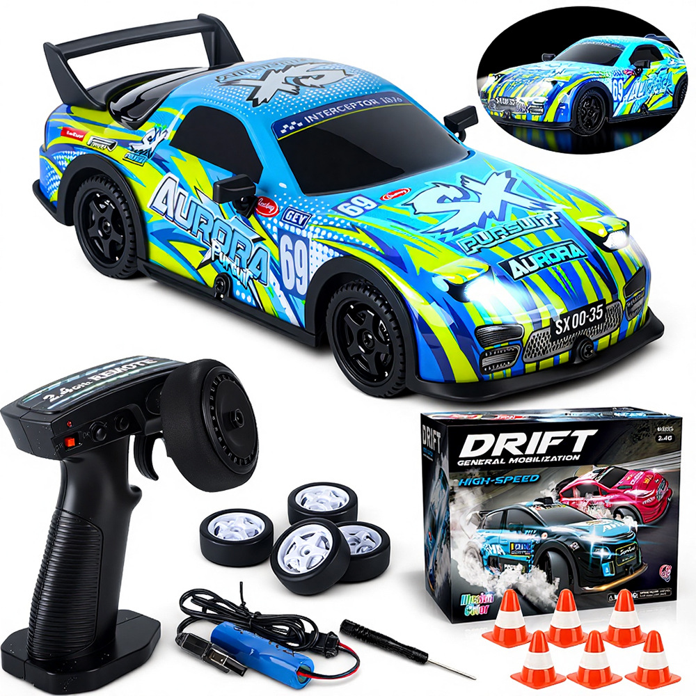 KYAMRC (Cross-border trading), four wheel drive high speed racing car, lightweight toy car with light, scale 1:22, new collection, remote control 2