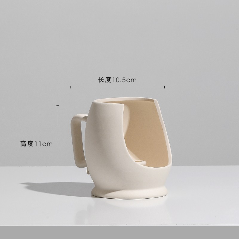卸売りの白い陶磁器の花瓶の置物の生け花の乾いた花の客間の食事のデスクの玄関の装飾品のアイデアの芸術の花器|undefined