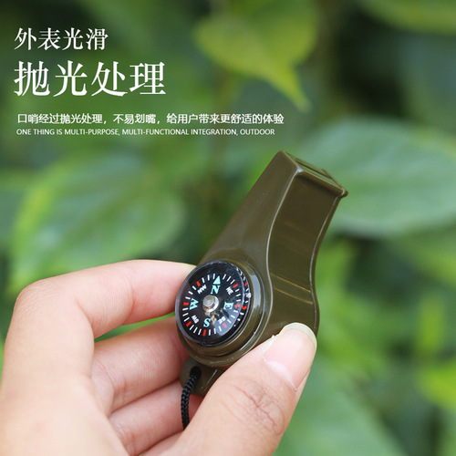 Outdoor life-saving multi-functional whistle referee coach whistle compass thermometer three-in-one whistle outdoor emergency whistle