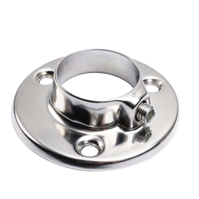 Accesorios de fijación de barra de ropa de armario de acero inoxidable brida de asiento de barra de ropa soporte de barra de cortina de baño barra de secador de ropa asiento de barra de tubería redonda hardware image 6