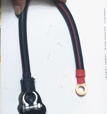Car Battery Cable, Battery Clamp, Battery Connection Cable, Ground Cable, Jumper Cable, Ignition Cable, Jumper Wire (Car on the line of fire) - 1-black-extended-pure-copper-connecting-cable
