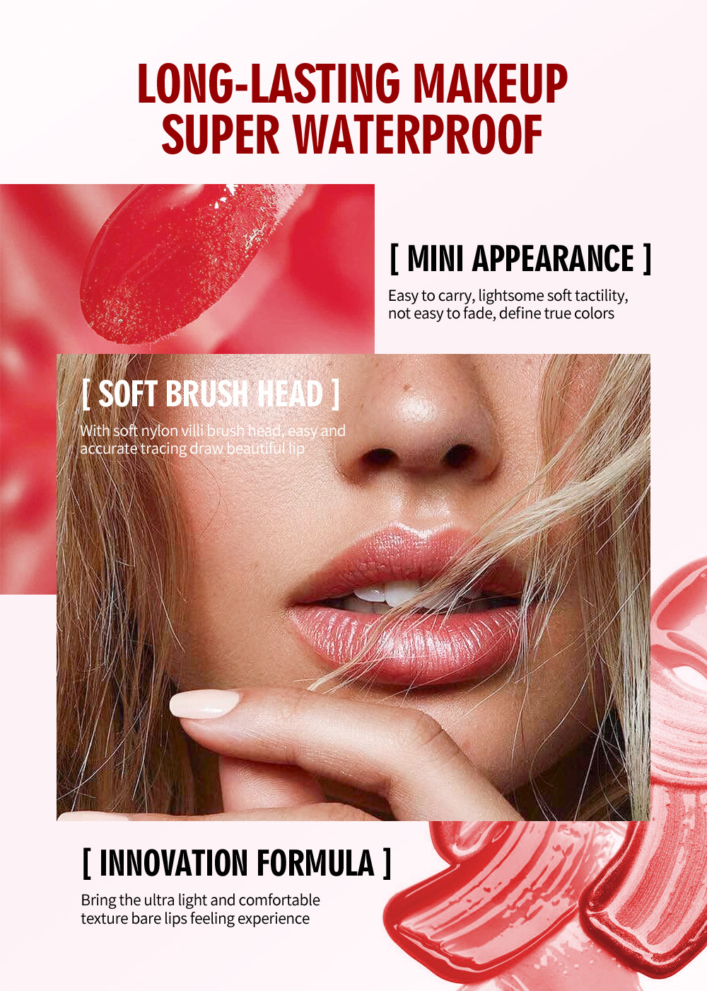 Julystar Cartoon Pattern Duck Lipstick Water Dye Lip Gloss 6-piece Set Lip Gloss Application Scenario