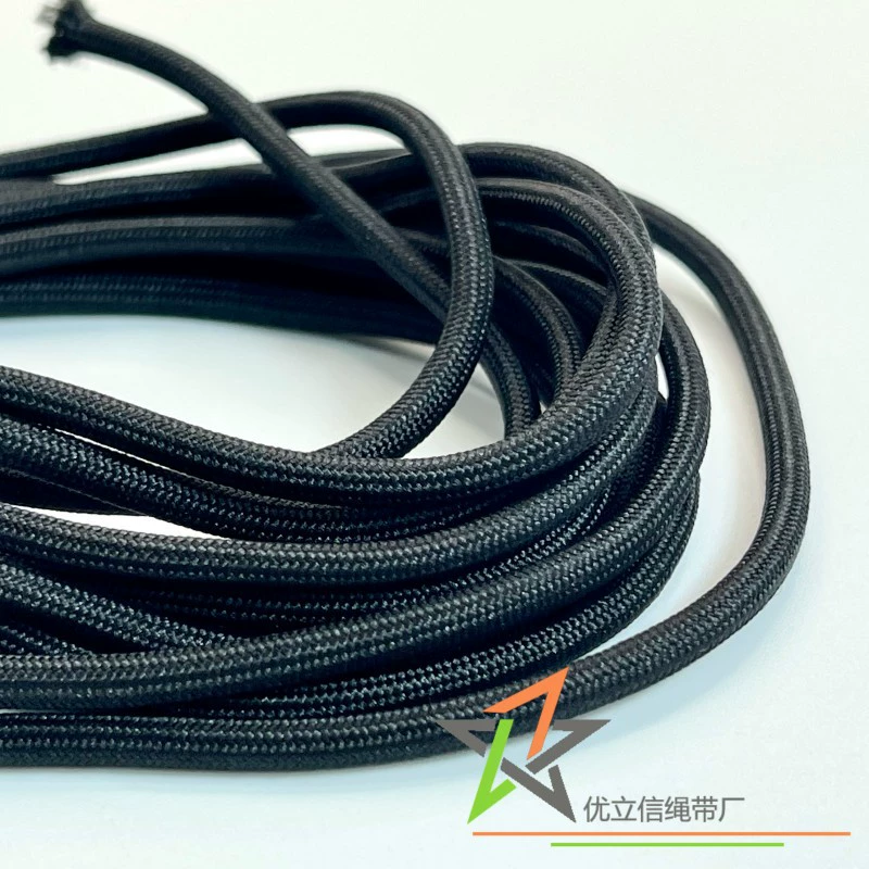 3-миллиметровый черный шнур из зашифрованного полиэстера, плотный круглый шнур, шнурок для сумок и коробок, готовый шнурок для подвешивания подарочных коробок с украшениями.