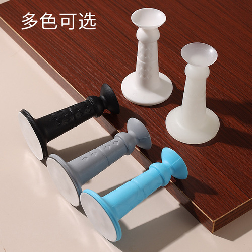 Impact-resistant door stop creative silicone door suction no-drilling bathroom ceiling door stop new silent toilet door stop