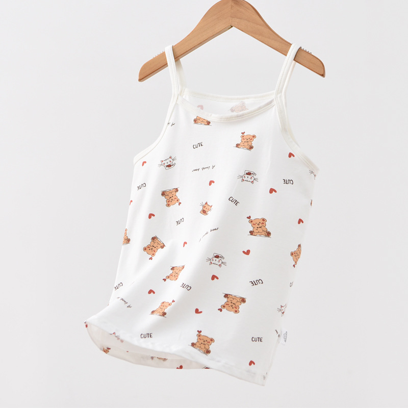 Sin hueso ropa para niños Nueva camisola de las niñas de dibujos animados bebé fresco impreso verano camisola elástico entrega de una sola pieza