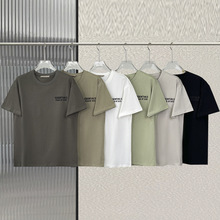 夏季衣服ESSENTIALS男反光t恤植绒FOG短袖硅胶小标宽松纯棉半袖潮