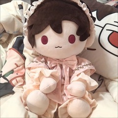 座り方40cm綿人形一番賞子供服セットワンピース沈星回換装子供服陸沈秦徹娃