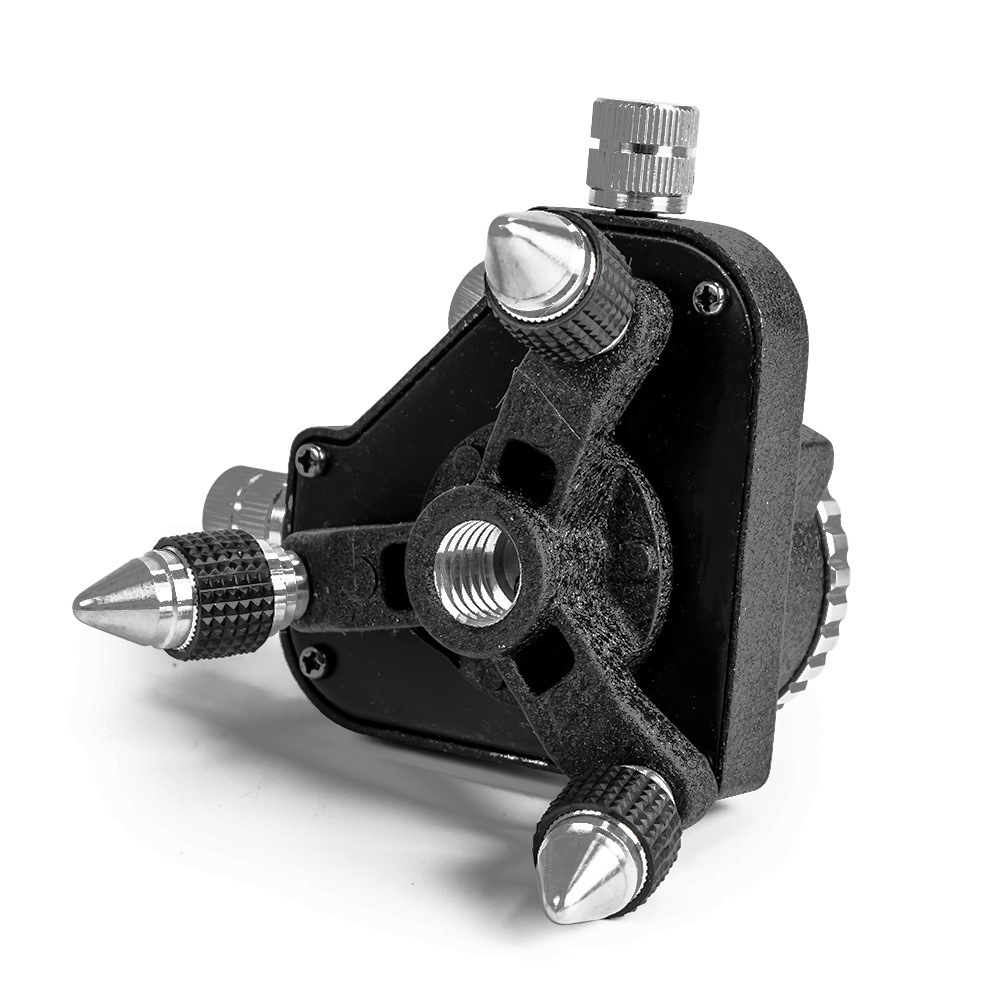 Base de ajuste de nivel 360 ° ajuste fino base de soporte de nivel de base de metal